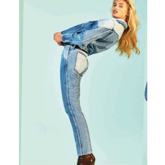 JORDACHE MIXED VINTAGE JACKET AND HIGH RISE JEANS SET,All Products : American Fashion Style Bags On Sale